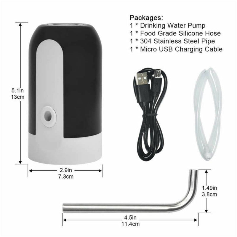 Dispensador de Agua Recargable USB | Bomba Eléctrica para Galón 5L–20L