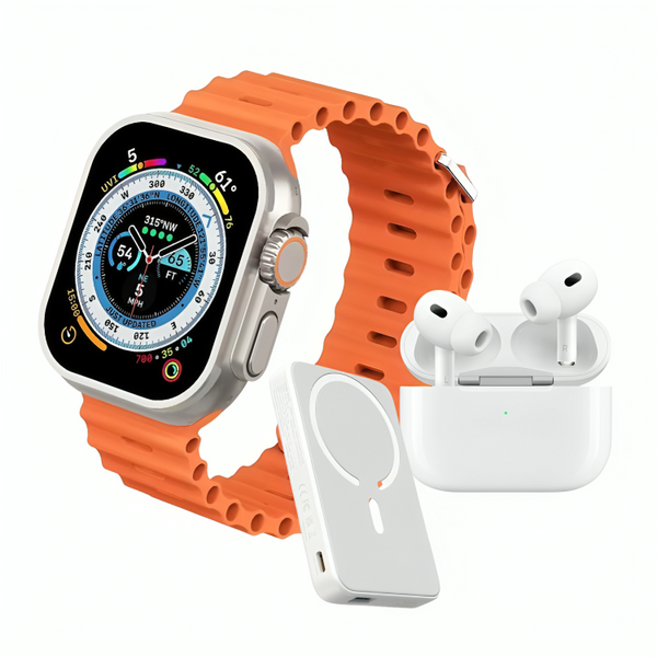 Combo X8 Smart | Reloj + Audífonos + Power Bank | Tecnología 3 en 1 🔥