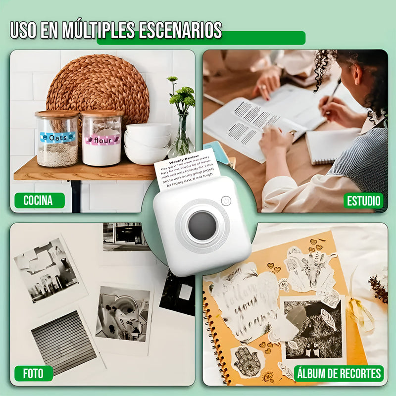 Mini Impresora Portátil Térmica X3 | Sin Tinta, Compacta y con Batería Recargable