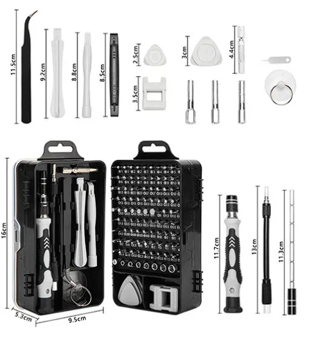 Kit Destornillador 115 en 1 | Precisión Profesional para Electrónicos