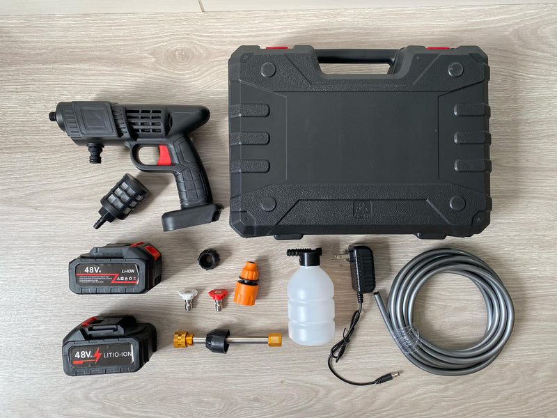 🚿💦 HIDROLAVADORA INALÁMBRICA 48V CON 2 BATERÍAS ⚡